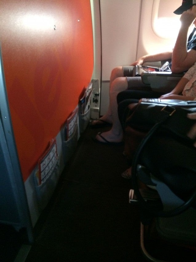 Eric's row wasn't as spacious.