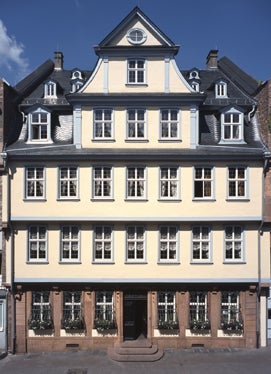 Visit the Goethe House in the Museum Embankment area of Frankfurt.