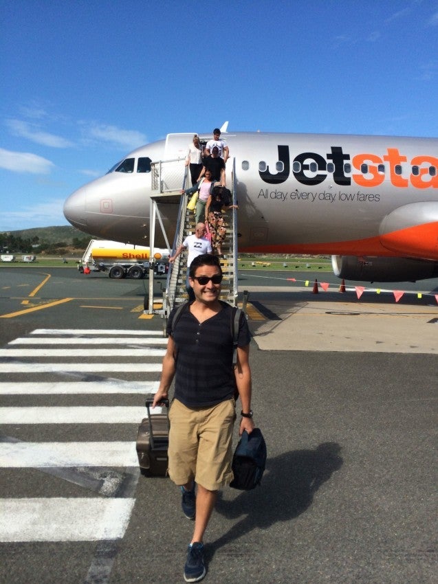Eric already seems to be enjoying the Hamilton Island weather.