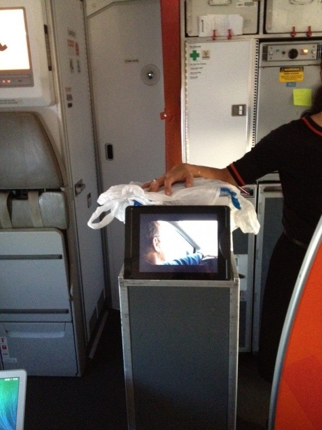 The iPad cart.