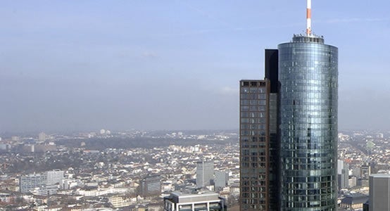 See Frankfurt from the viewing platform of the Main Tower.