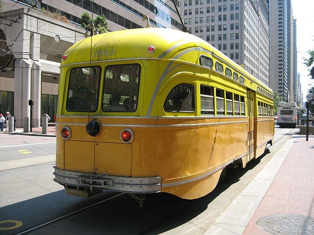 One of San Francisco's famous vintage cable cars