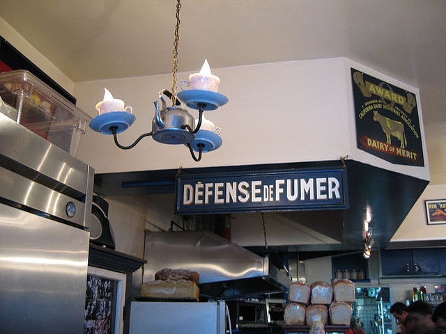 The whimsical interior of Dottie's True Blue Cafe