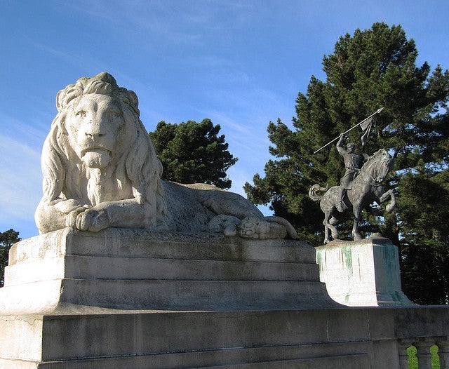 Monuments gracing the Legion of Honor's grounds at Lincoln Park