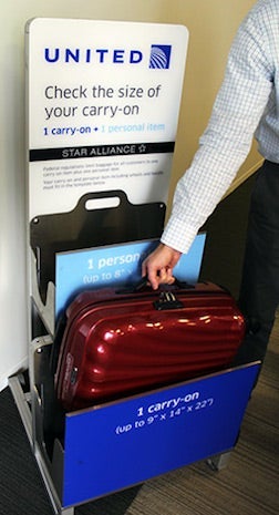 United's sizers are actually slightly larger than the dimensions listed.
