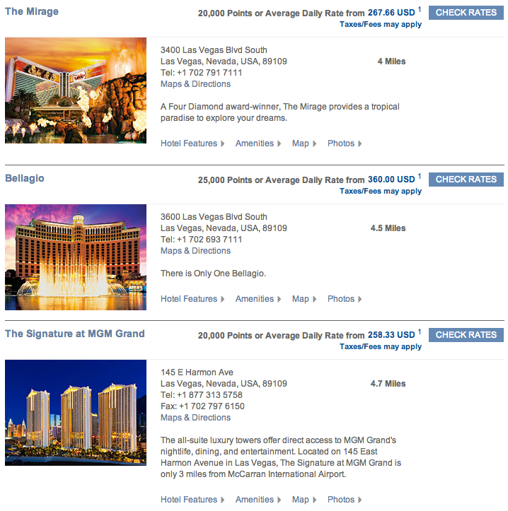 Hyatt MGM search results