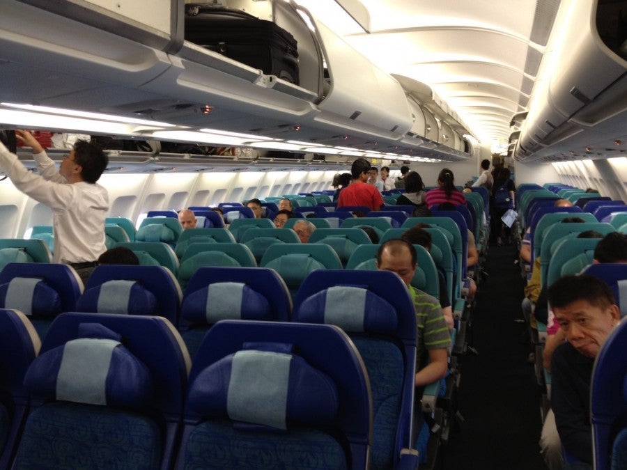 A shot of the economy cabin.