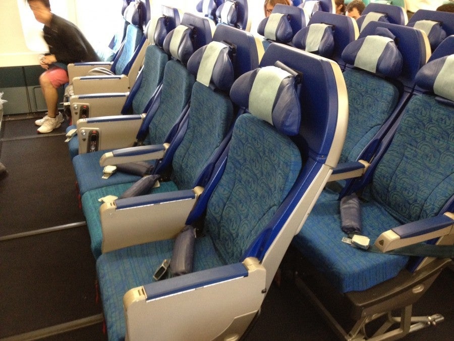 Economy seats on the Cathay A330.