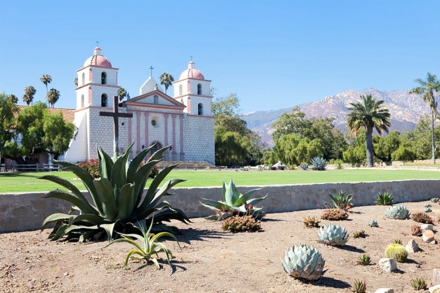 The Santa Barbara Mission had a big influence on the 1920s version of the city