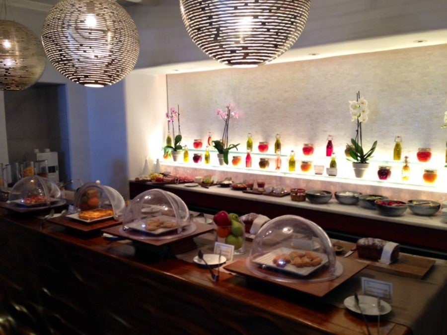 The Belvedere's healthy and impressive breakfast buffet