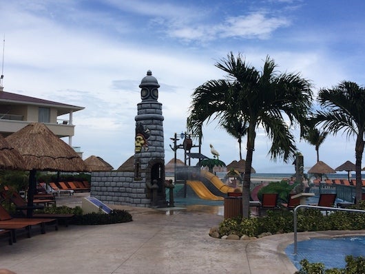 The pirate's castle at the kiddy pool