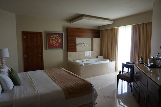 A view of the room upon entering