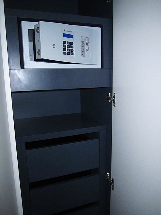 The safe inside the closet