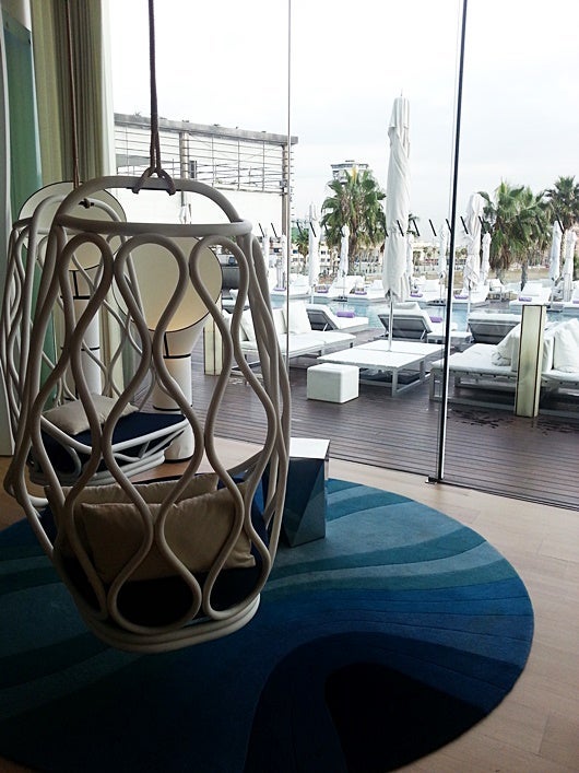 A lounge area in the Wave Restaurant