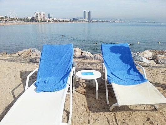Our chairs at the W Beach