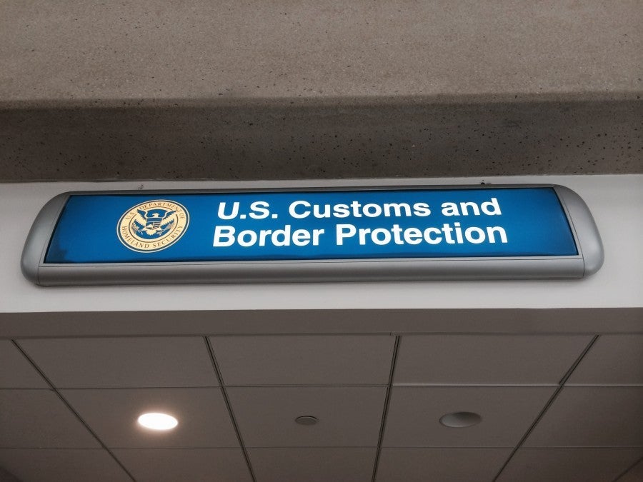 The sign over the CBP office at LAX, in Terminal 3