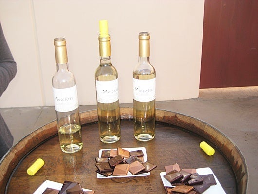 Tasting sweet wine and chocolate, what could be better?!