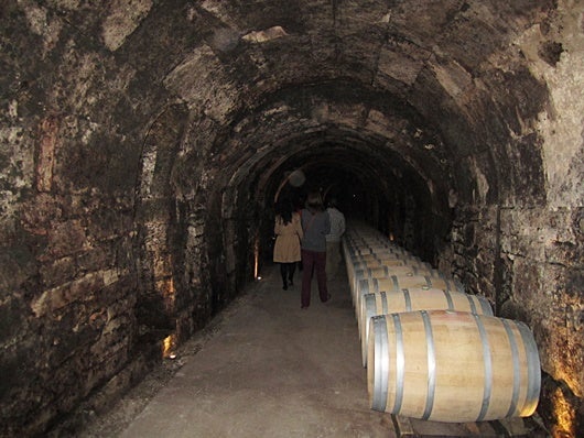 Wine cellars from the 16th and 17th century. Spooky!