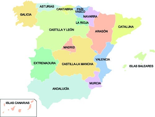 The Rioja region of Spain is small, located in the North and colored in green on this map. Image courtesy of Shutterstock.