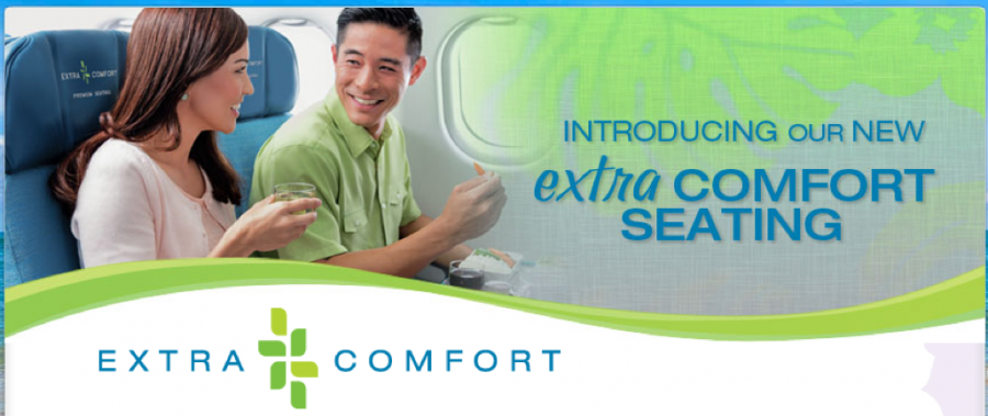 Hawaiian Extra Comfort seats are available on its A330's.
