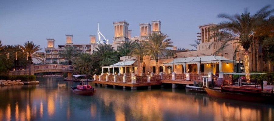 The Madinat Jumeirah is set amidst the Madinat souk.