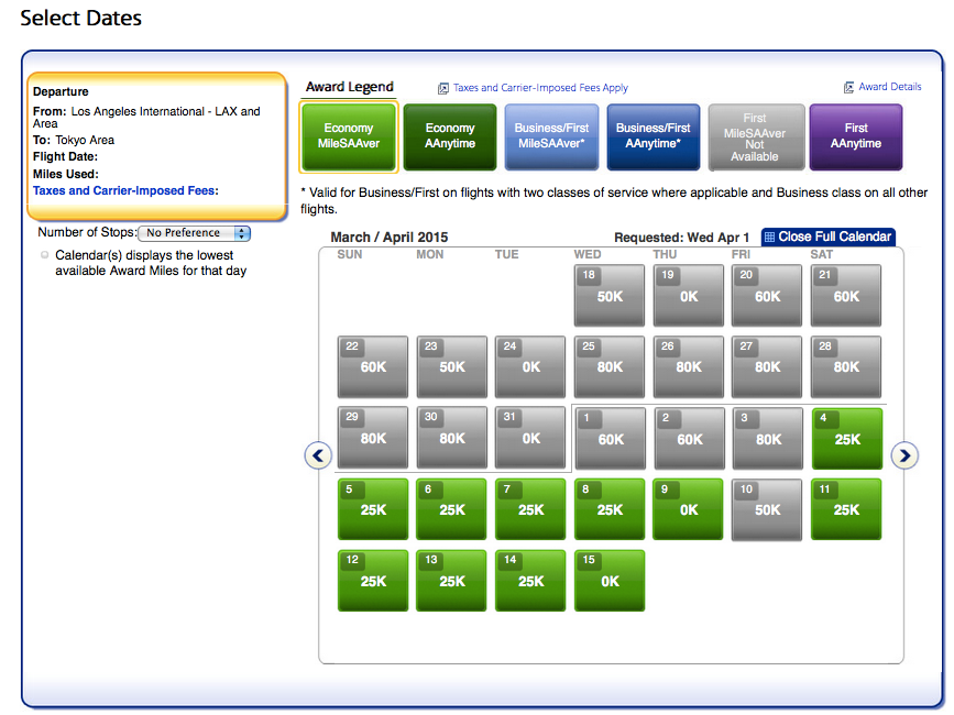 AA LAX TYO off peak saver