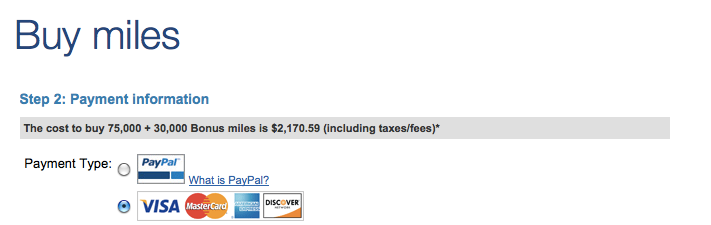 The total cost if you max out the bonus with 105,000 miles.