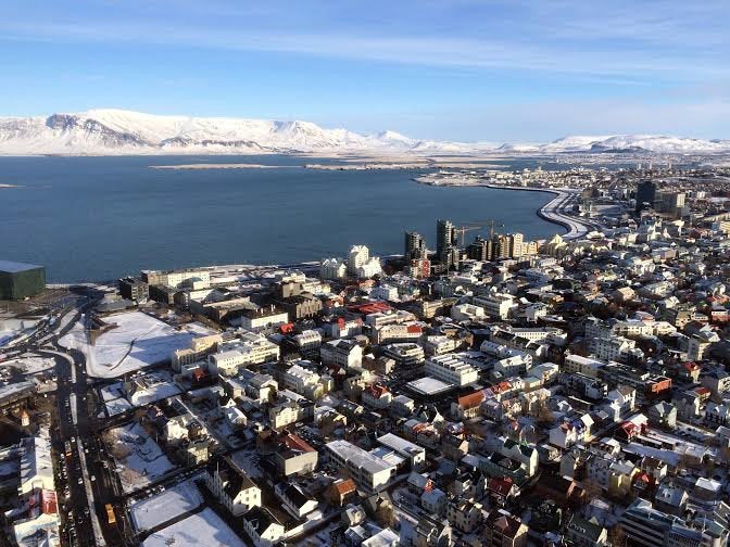 Reykjavik from above on a helicopter tour
