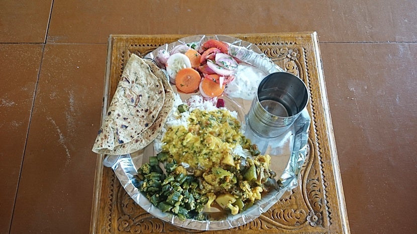 The food in India was flavorful and delicious!