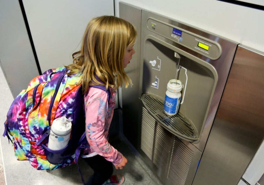 Water refilling station. Photo courtesy of Denver International Airport