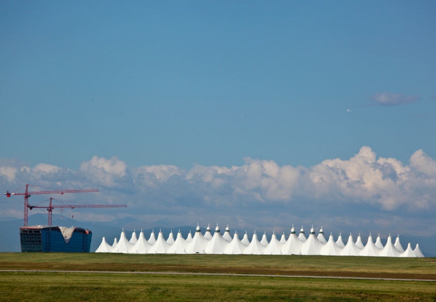 The white peaks of DIA's roof. Photo courtesy of Denver International Airport