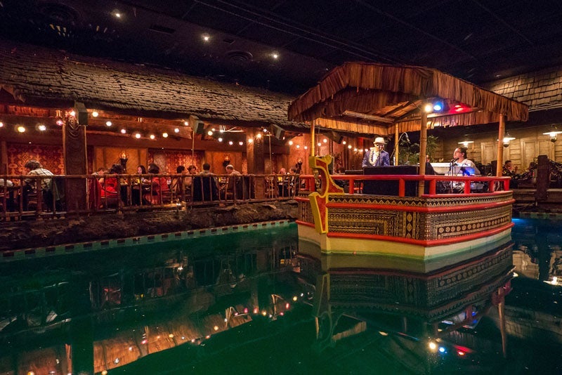 When you're at the Fairmont's Tonga Room, the band floats on a catamaran/gazebo in the ventral pool — just like in the South Pacific. Photo courtesy of neekoh.fi / Flickr.