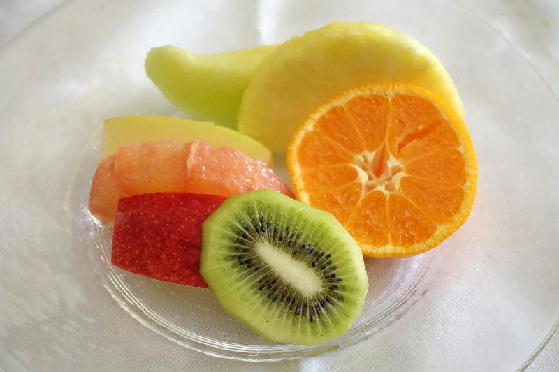 Delicious fresh fruit in ANA first class.