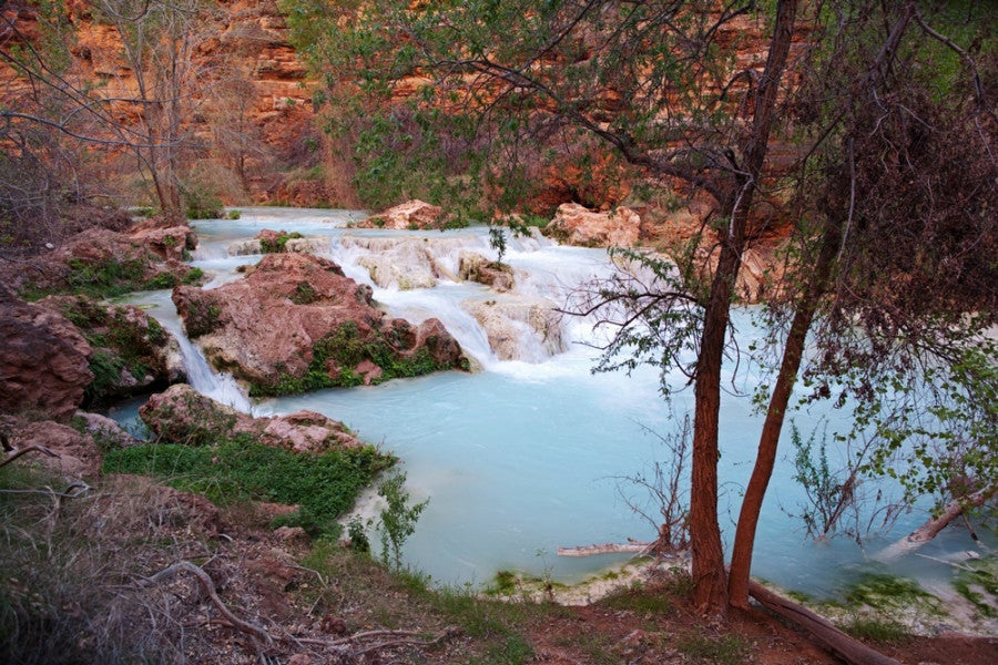 The gorgeous blue-green falls at Havasupai.