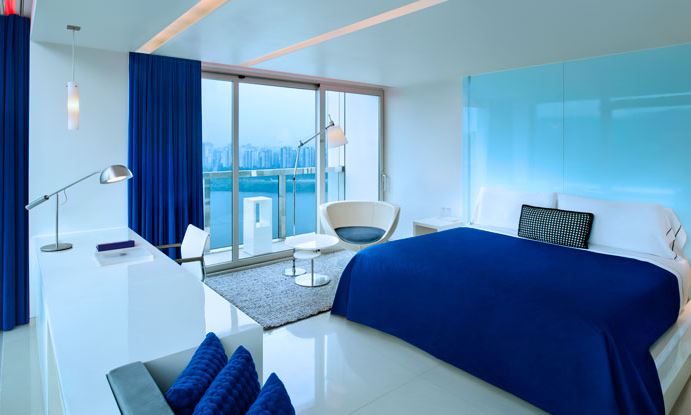 A guestroom with a view at the W Seoul Walkerhill