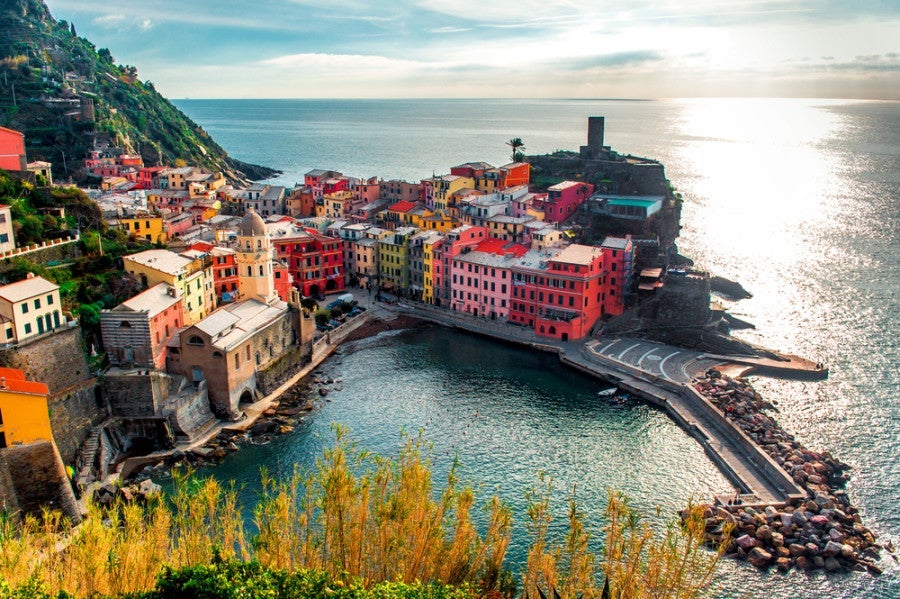 A beautiful view of Vernazza on the Liturgian Coast. Photo courtesy of Shutterstock.