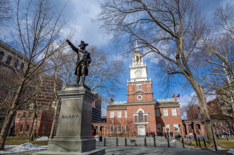 Philadelphia's Independence Hall. Photo courtesy of Shutterstock.