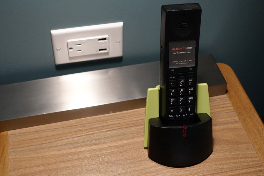 USB power outlets will be installed throughout the room.