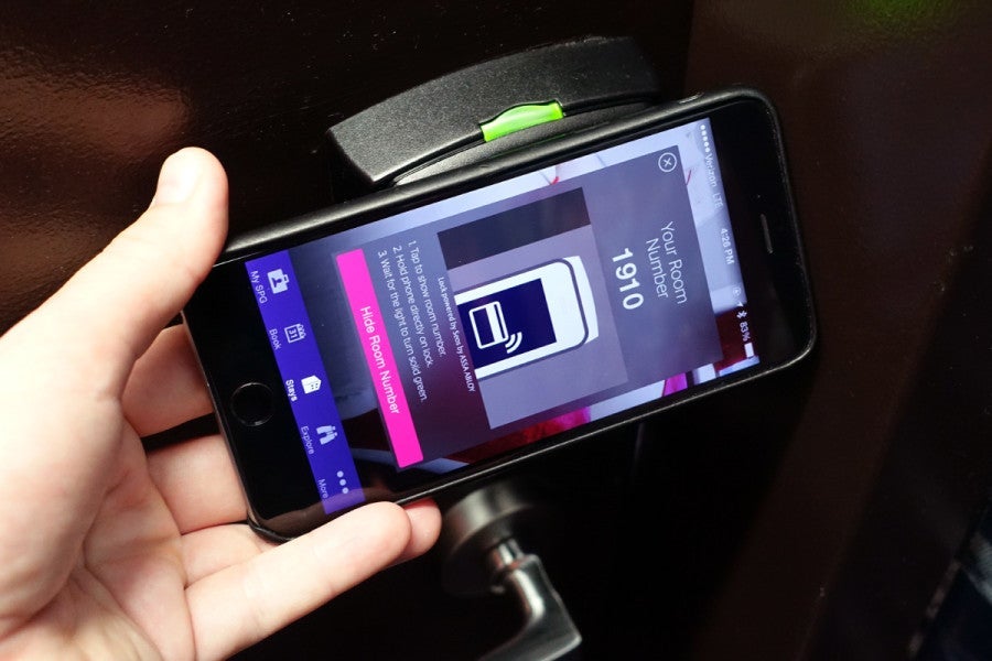 SPG Keyless allows you to open your hotel room using an iPhone and Starwood's mobile app.