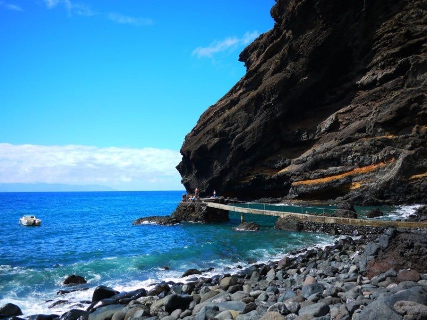 The black sand and rock beaches of Masca are the grand finale of this three-hour hike. Photo courtesy of Xplore Tenerife.