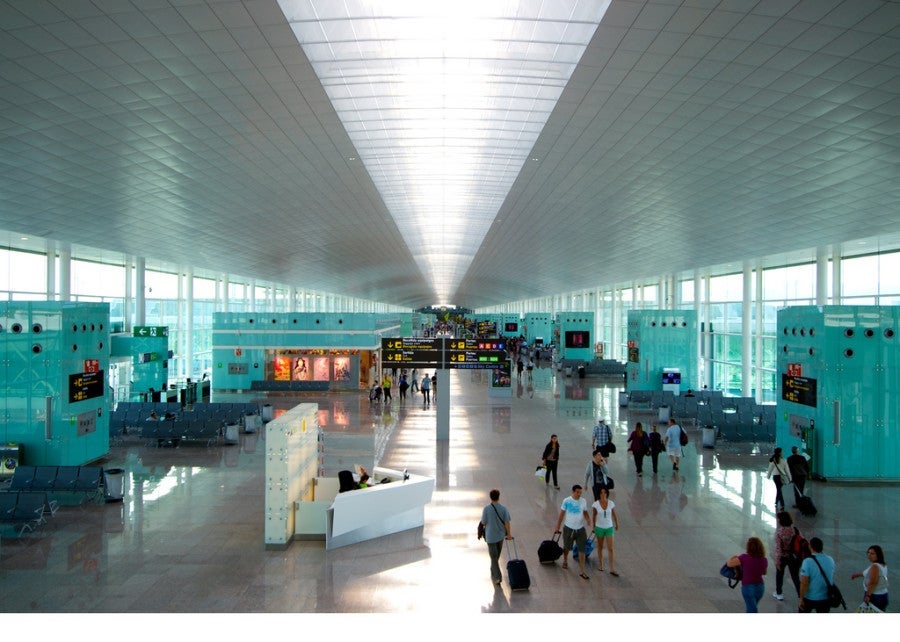Barcelona-El Prat International Airport is a cool, modern hub — and the second-largest airport in Spain. Photo by Jeroen Bennink / Flickr.