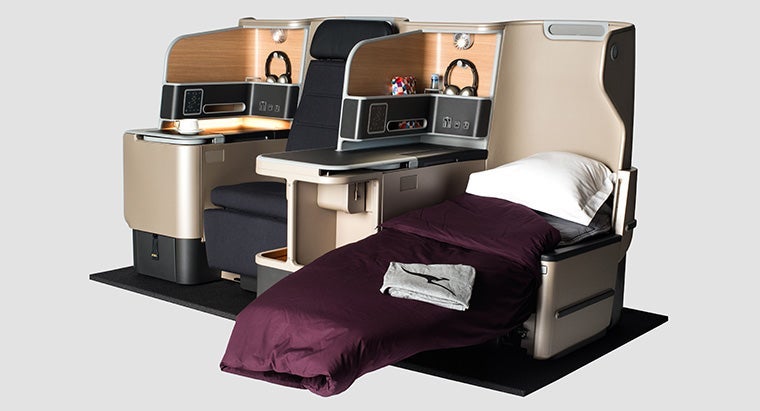 Qantas's glamour shot of the new seats - now you know why I wanted to fly them!