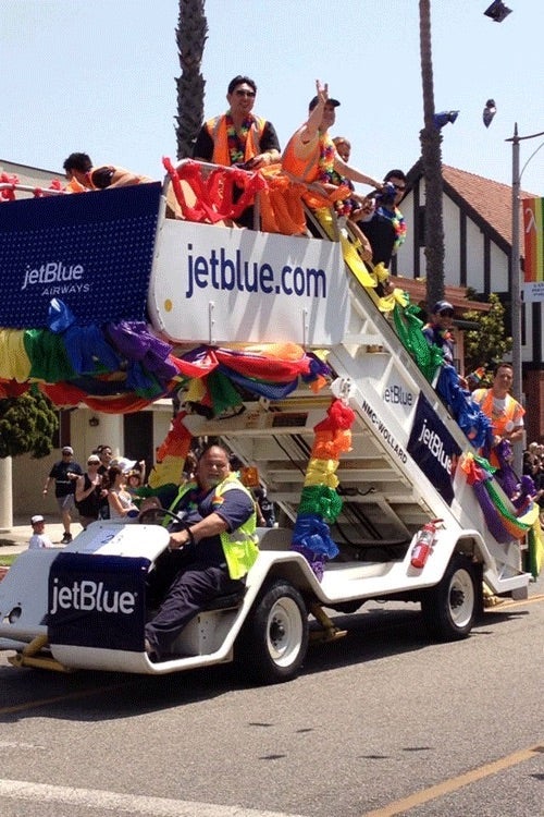 A brilliant take on a parade float. Photo courtesy of JetBlue