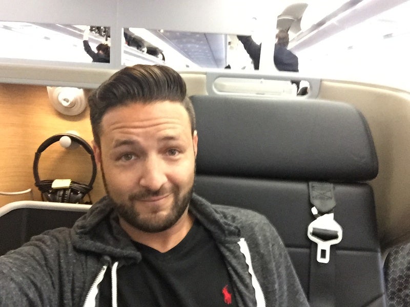 I was pretty chuffed that I got onto the new plane.
