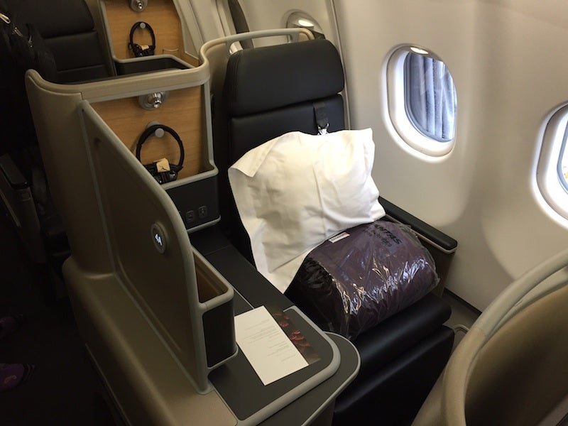 A seat on the side of the plane.