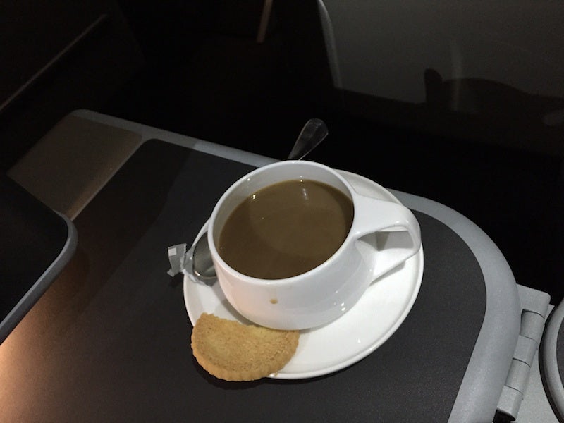 Just enough time for coffee and a cookie before landing.