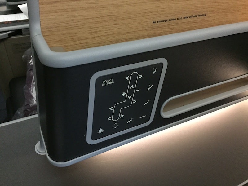 The control panels, including a do not disturbed indicator.