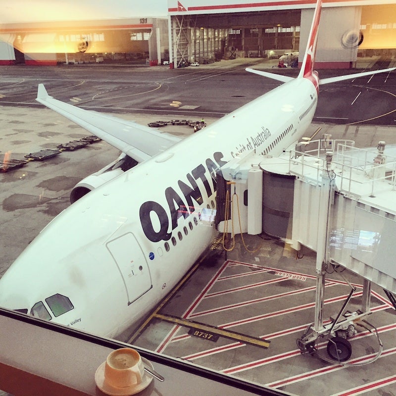 I even had time to pop by the Qantas lounge for a flat white.