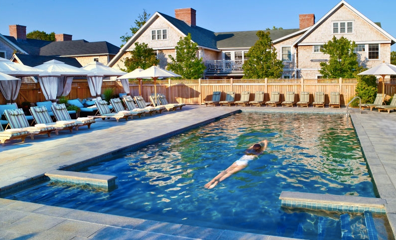 The heated pool at Nantucket's White Elephant Village. Photo courtesy of White Elephant Village. 