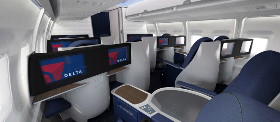 Delta One on a transcontinental 757.